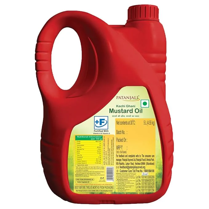 Patanjali Kachi Ghani Mustard Oil 5Lt